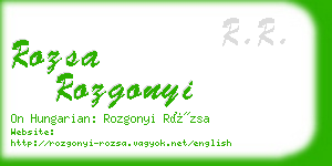 rozsa rozgonyi business card